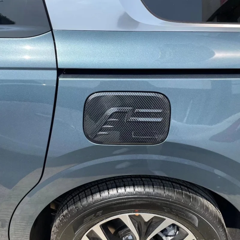 For Kia Carnival KA4 2020 - 2024 Car style Carbon Fiber Fuel Tank Cap Cover Trim frame Oil Fuel Cap Decor Sticker Accessories view 2