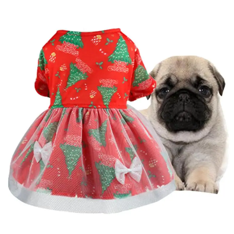 Christmas Dress For Dog Dog Halloween Dress Cat Outfit Pet Clothes Girl Puppy Clothes Turtleneck One-Piece Pet Clothes For