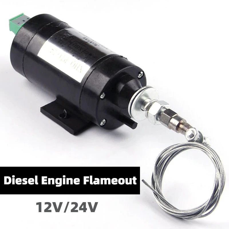 High Quality XHQ-PTG 12V/24V diesel engine flameout genset solenoid valve electronic control oil cut stop valve