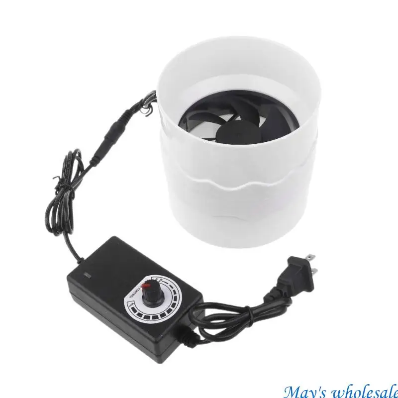 4 بوصة مضمنة القناة مروحة تهوية الهواء الأنابيب البلاستيكية التهوية مروحة العادم البسيطة 448A #5