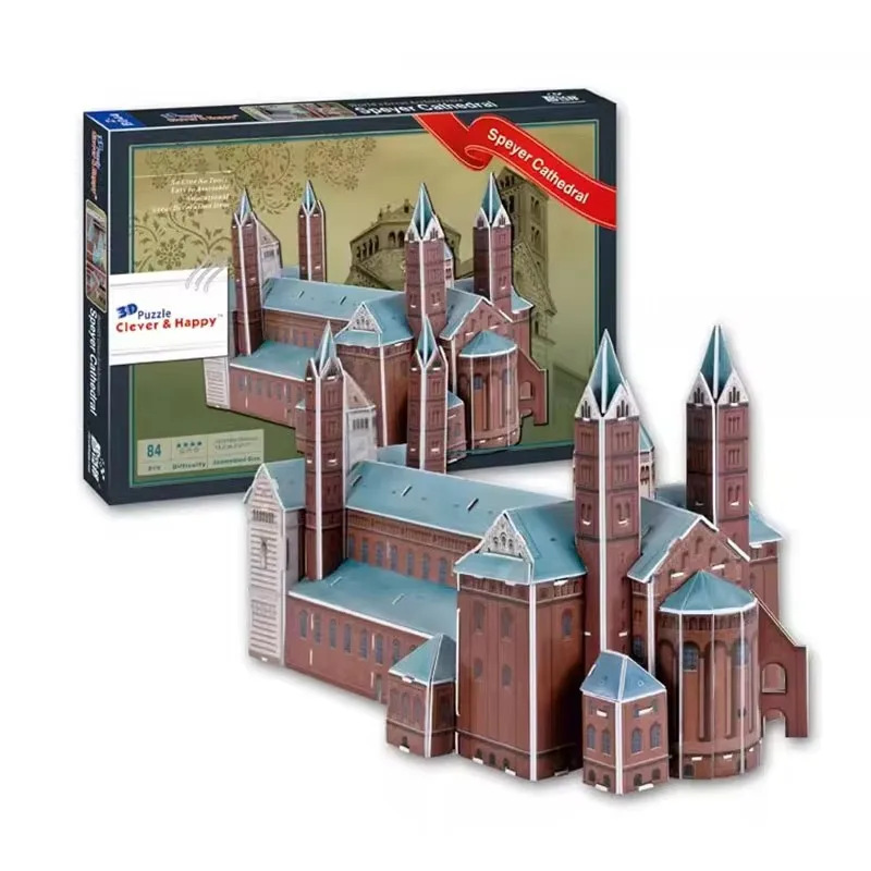Speyer Cathedral 3D бумажная головоломка DIY игрушка Германия церковь Европа романская архитектура мальчик девочка путешествия подарок на день рождения 1 шт.