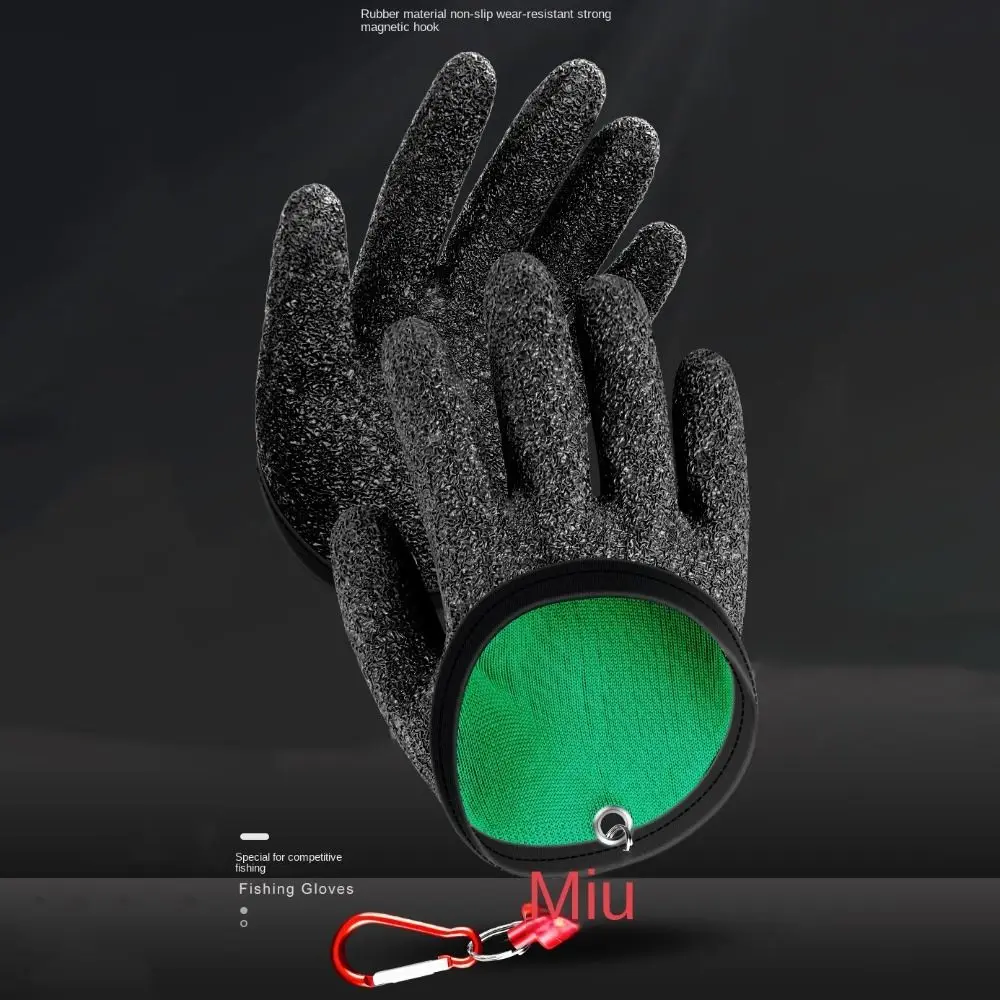 Waterproof Fish Catching Latex Gloves Wear-resistant Multifunctional Anti Sting Fishing Gloves Anti Slip Full Finger