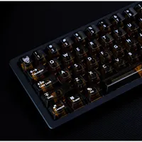 Black Transparent Cherry Keycaps PC 114 Keys for 60/84/98/108 Mechanical Keyboards