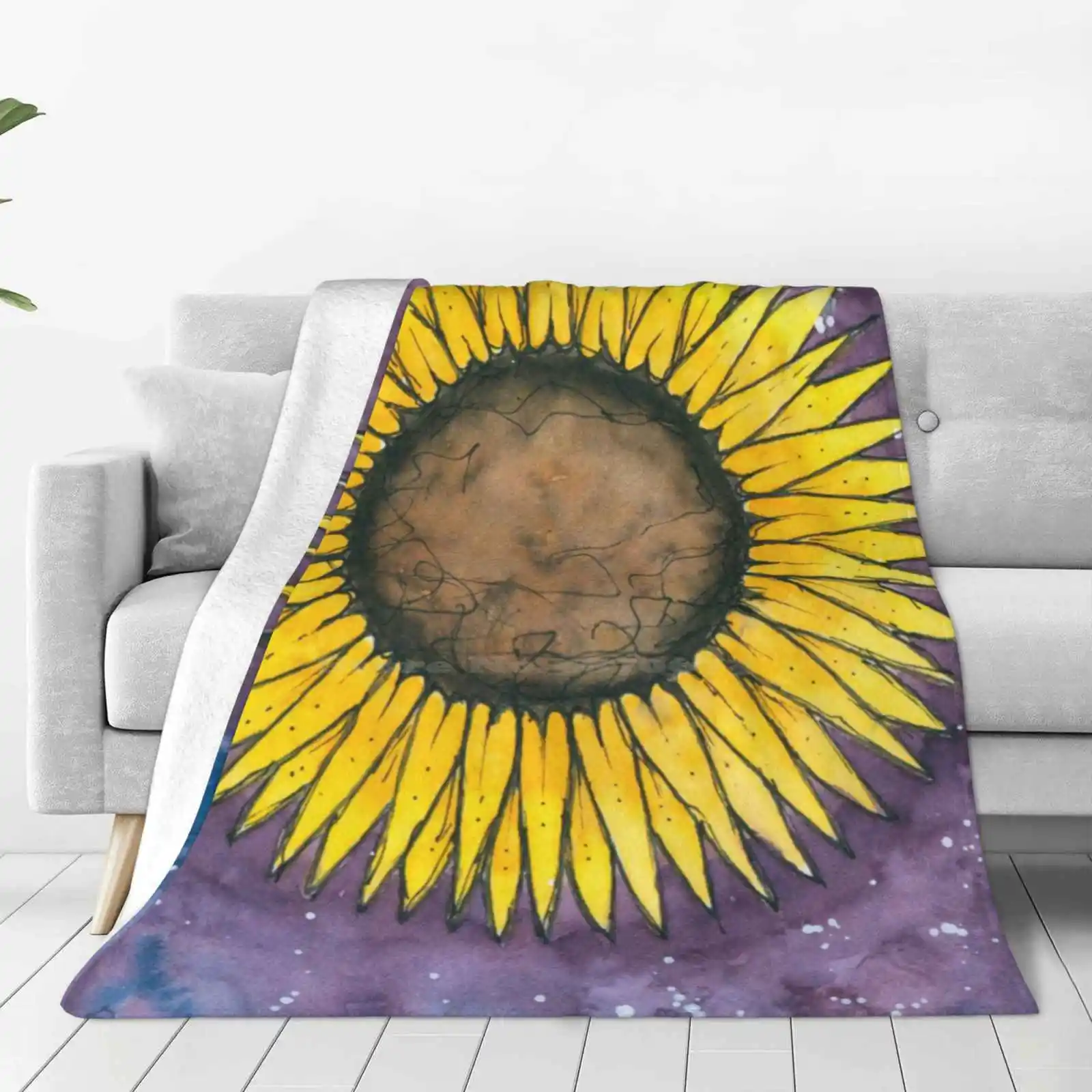 Sunflower Soft Warm Throw Blanket Sunflowers Yellow Summer Violet Plants To Grow Garden Nature Natural Sunshine Spring