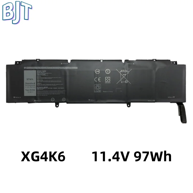 

11.4V 97Wh 9Cell Li-ion XG4K6 Laptop Battery For Dell XPS 17 9700 9710 Precision 5750 03324J Notebook 01RR3 F8CPG 0F8CPG New