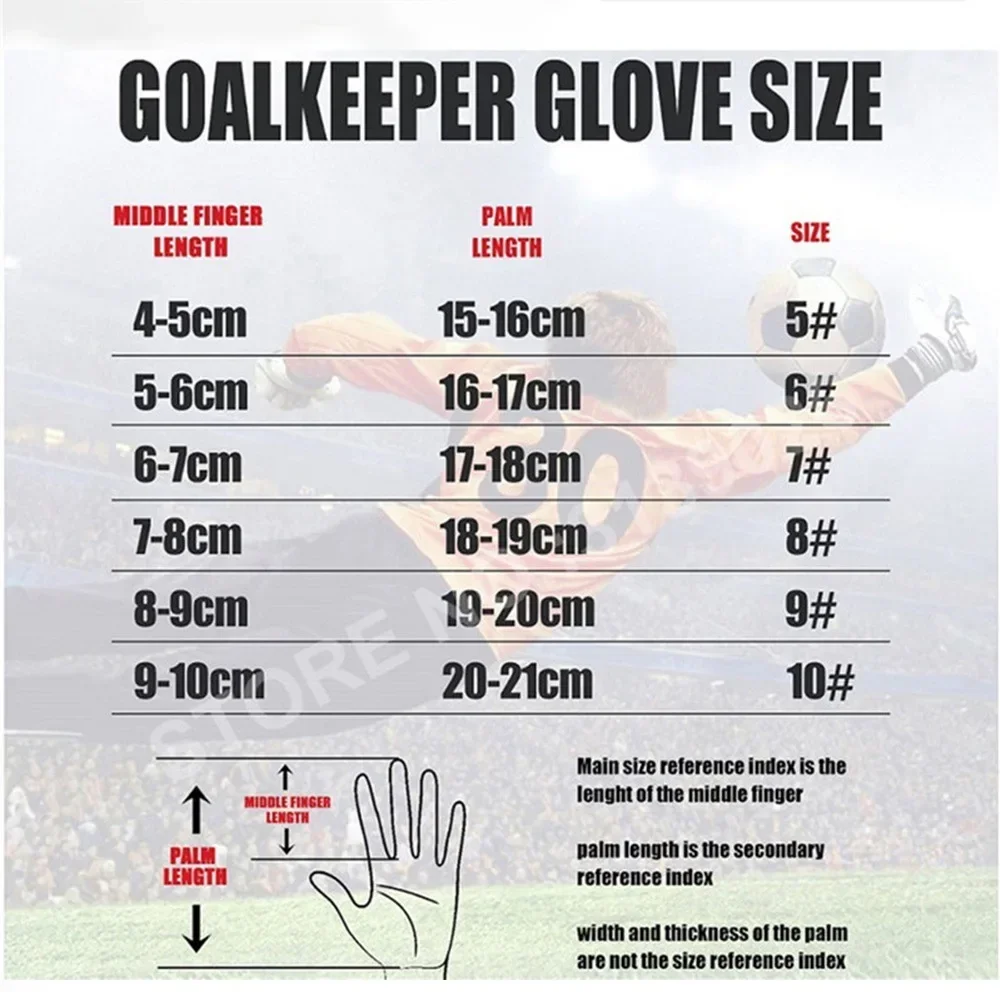 Professional Latex Football Gloves Soccer Ball Goalkeeper Gloves Kids Adults Thickened Football Goalie Fingers Protection Gloves