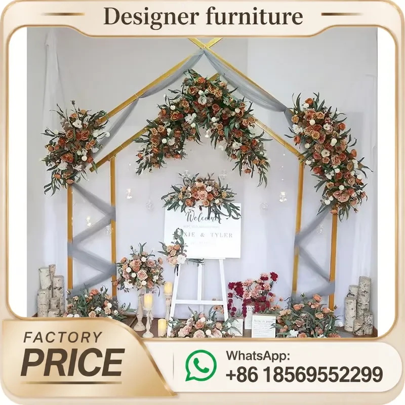 Wedding Flower Stand Road Lead Props Metal Table Centerpieces For Event Party Stage Decoration Elegant Aisle Arrangement