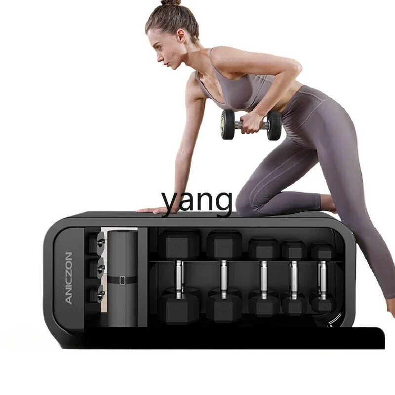 LH Multifunctional Dumbbell Stool Fitness Chair Dumbbell Rack Core Training Equipment Small Storage Rack Tension Rope 2-in-1