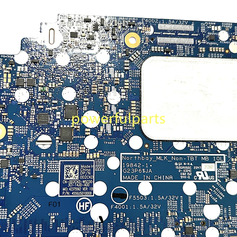 For DELL Latitude 5310 Motherboard 19842-1 0KT2NC 0D2CKD With I5