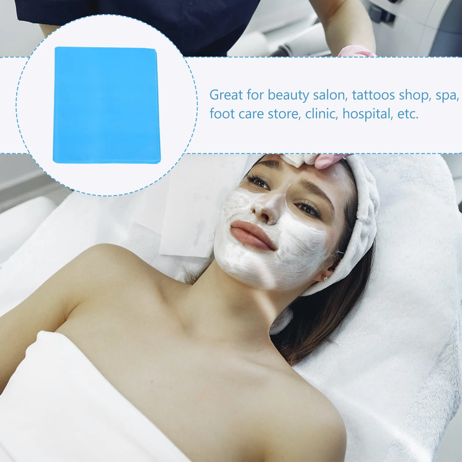 100 Sheets Disposable Foot Towels – Thick, Soft & Highly Absorbent for Salon, Spa, Clinic & Beauty Shop - view 4