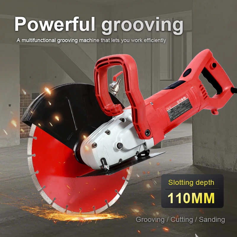 

Мощный станок для обработки канавок, портативный беспыльный слот для воды, электрическая машина для резки бетона, армирующая сталь, дорожная резка