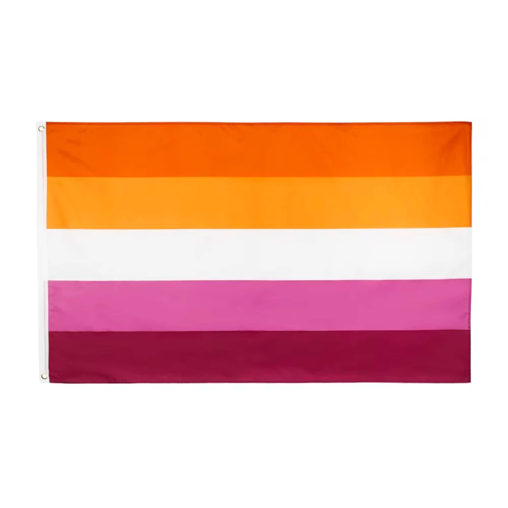 2D Flat - 2D Flat - 2D Flat 90X150 CM Sunset Lesbian Gay Pride Flag LGBT