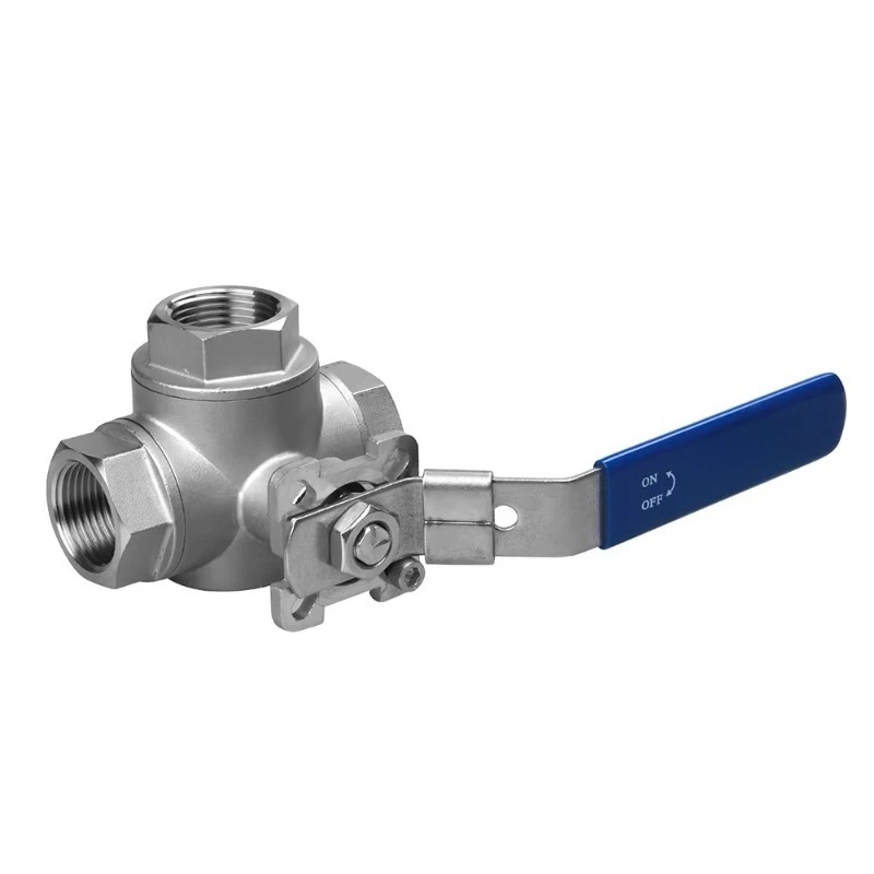 

3 way ball valve L type PN64 stainless steel casting ball valve