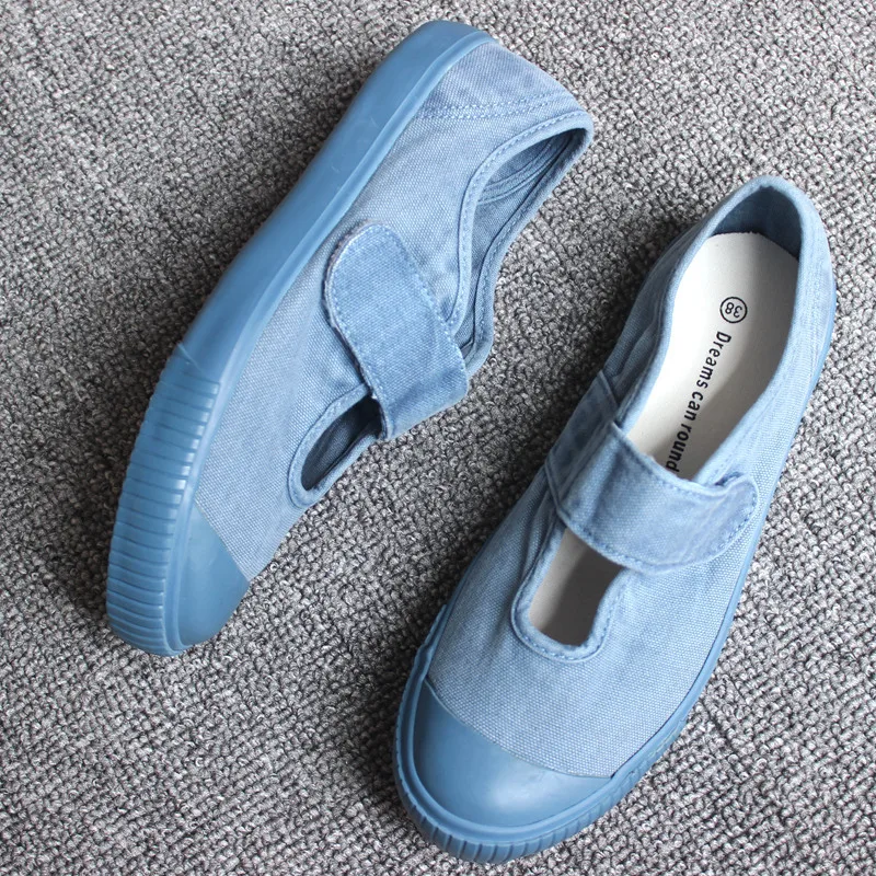 Women Canvas Shoes Casual Adhesive Tape, One Foot Pedal, Lazy Shoes, Women's Shoes, Canvas Shoes, Fashionable Trend