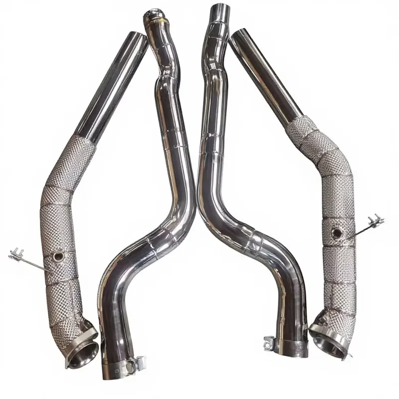 High Performance Stainless Steel Exhaust Downpipe for Mercedes CLS500 CLS550 W218 4.7L 2011-2018 Turbo Back System