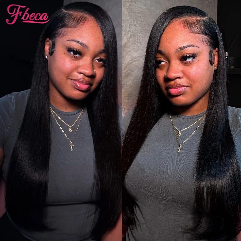 

Straight Natural Black Human Hair Wigs 13x4 Lace Front Human Hair Wig 13x6 Lace Frontal Wig Pre Plucked with Baby Hair for Women