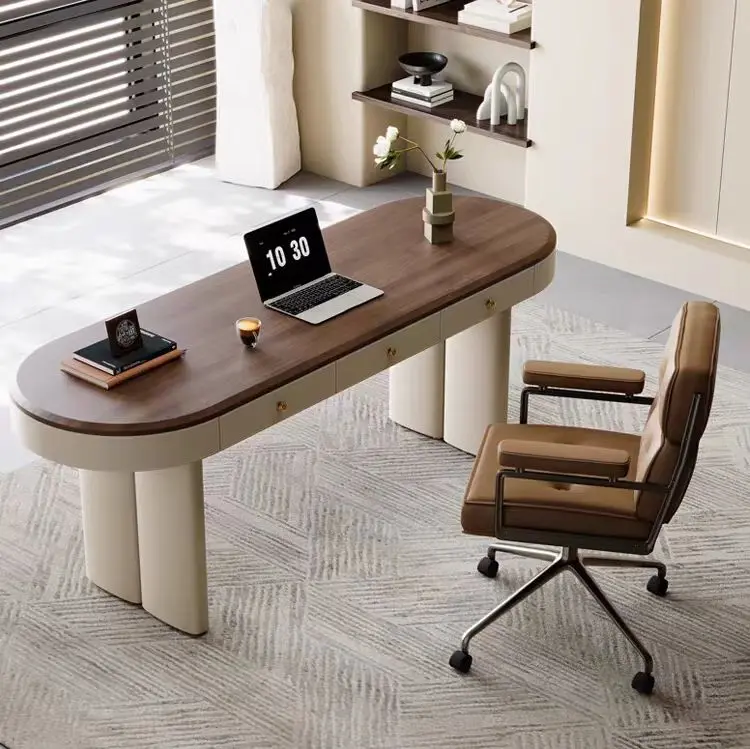 

ei-Modern Designer Computer Office Desks Study Room Writing Desk Solid Wood Home Office Desk Furniture Set#