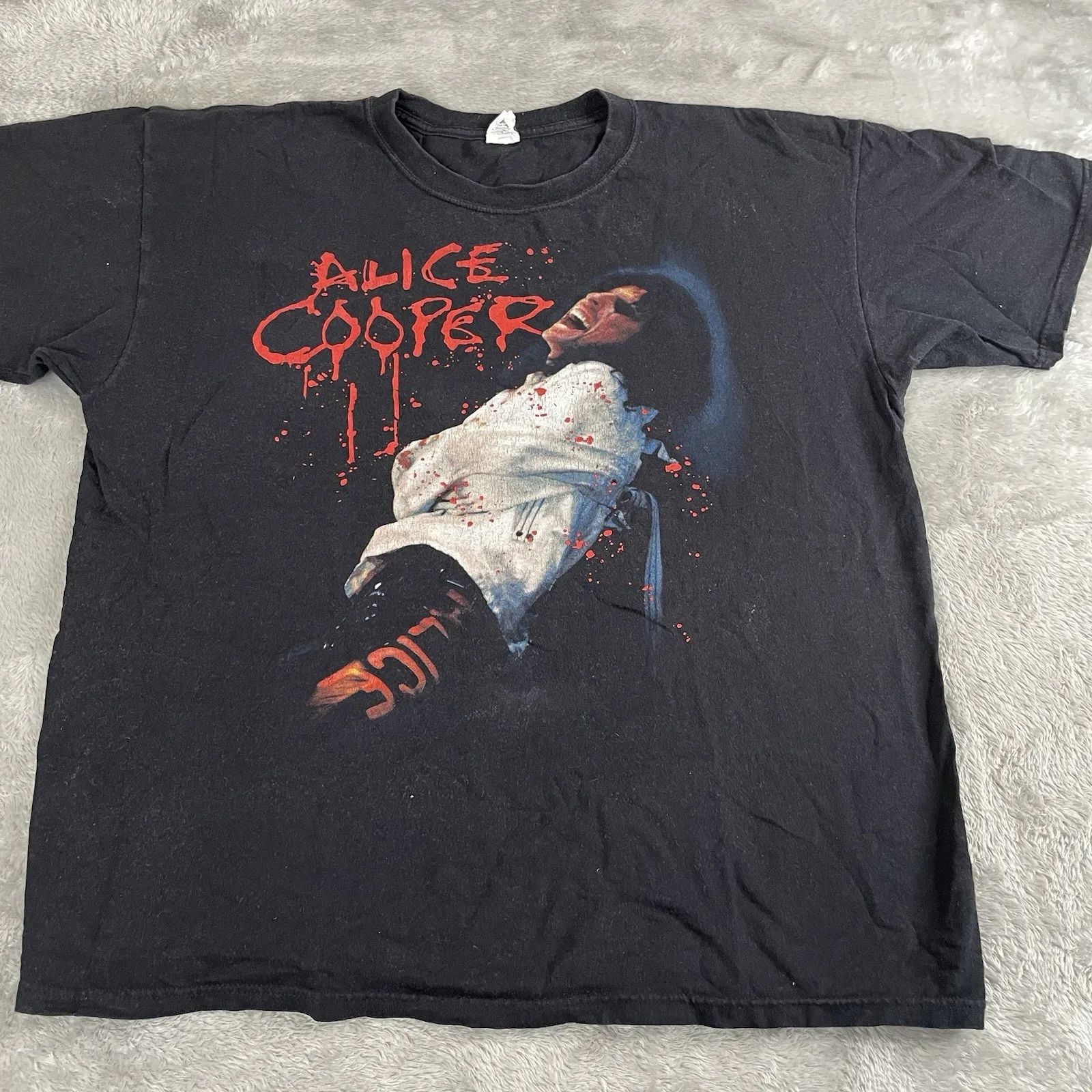Alice Cooper 2006 Nightmare Tour Shirt Rock Punk Tops Y2k Vintage Tees Casual Loose Streetwear Print O Neck T Shirts Unisex
