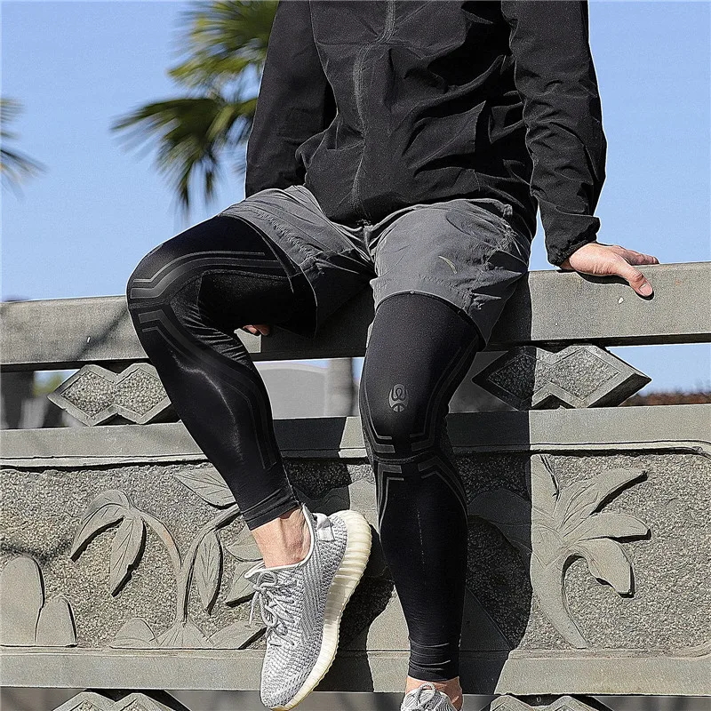 Scaldamuscoli traspiranti Compression Ice Silk Sleeve Leggings sportivi anti-uv ciclismo Running basket Racing uomo donna scaldamuscoli
