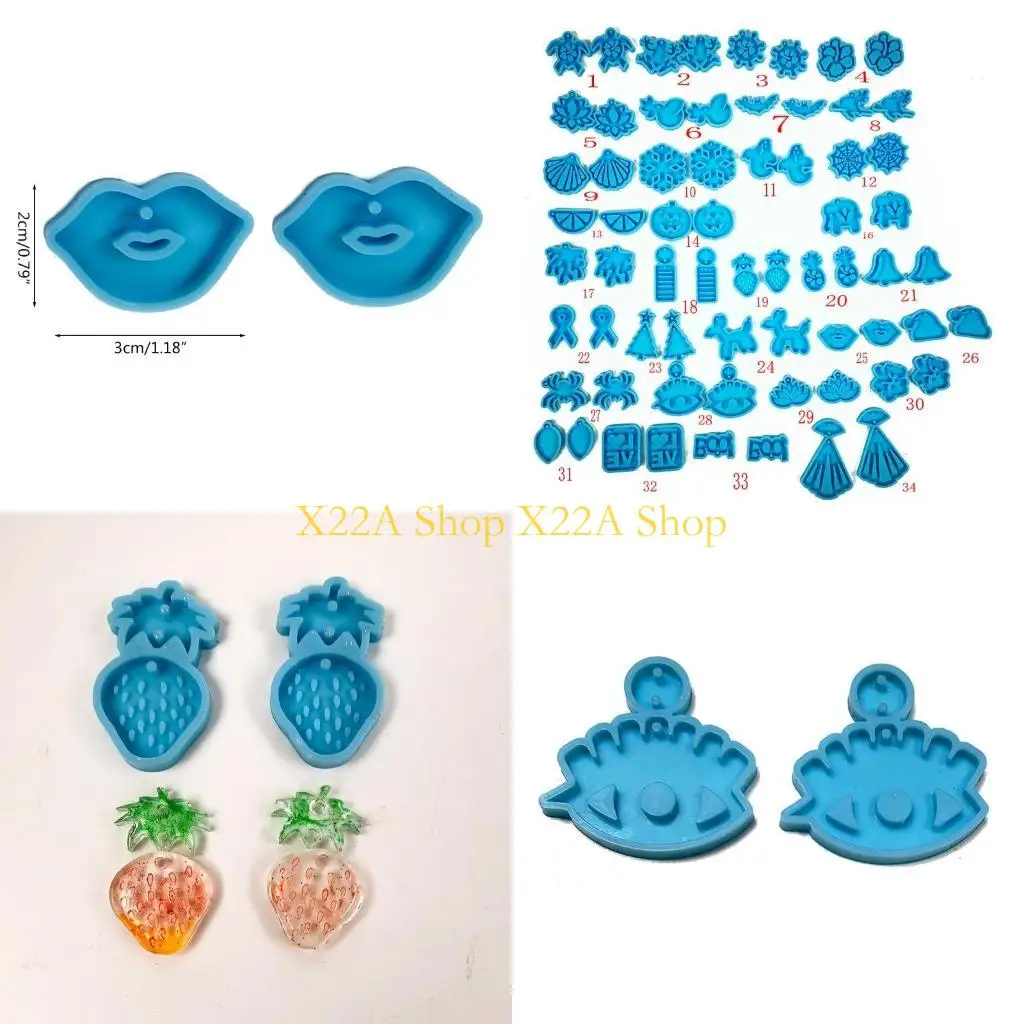 

Unique Eardrops Dangler UV Crystal Resin Epoxy Mold DIY Crafts Ear Studs Casting Mold