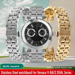 High Quality Stainless Steel watchband For V-RACE DUAL VE1D00219 Series Butterfly Buckle Watch Band For Men Belt Tools
