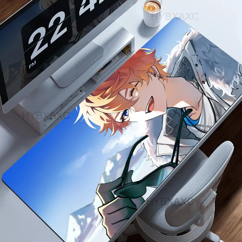 Genshin Impact Tartaglia Mauspad PC Anime Gaming Zubehör Tastatur Teppich XXL Gamer Schrank Mousepad Laptop Coole XXL Schreibtischunterlage
