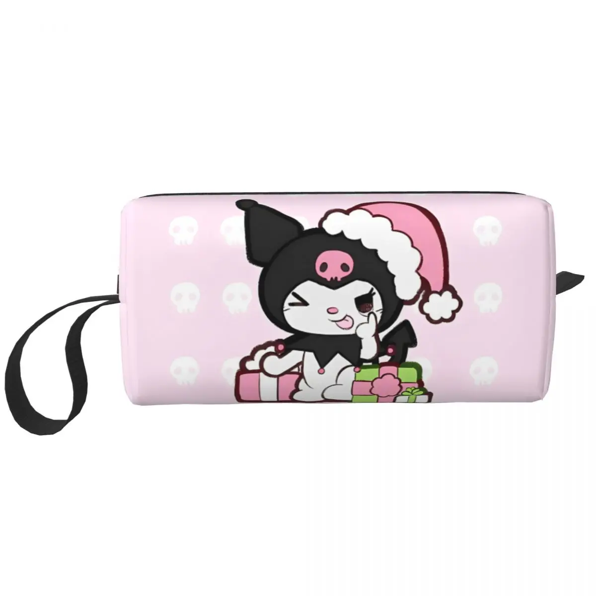 Pink Kuromi Christmas Cutie Large Makeup Bag Zipper Pouch Travel Cosmetic Bags Organizer for Women