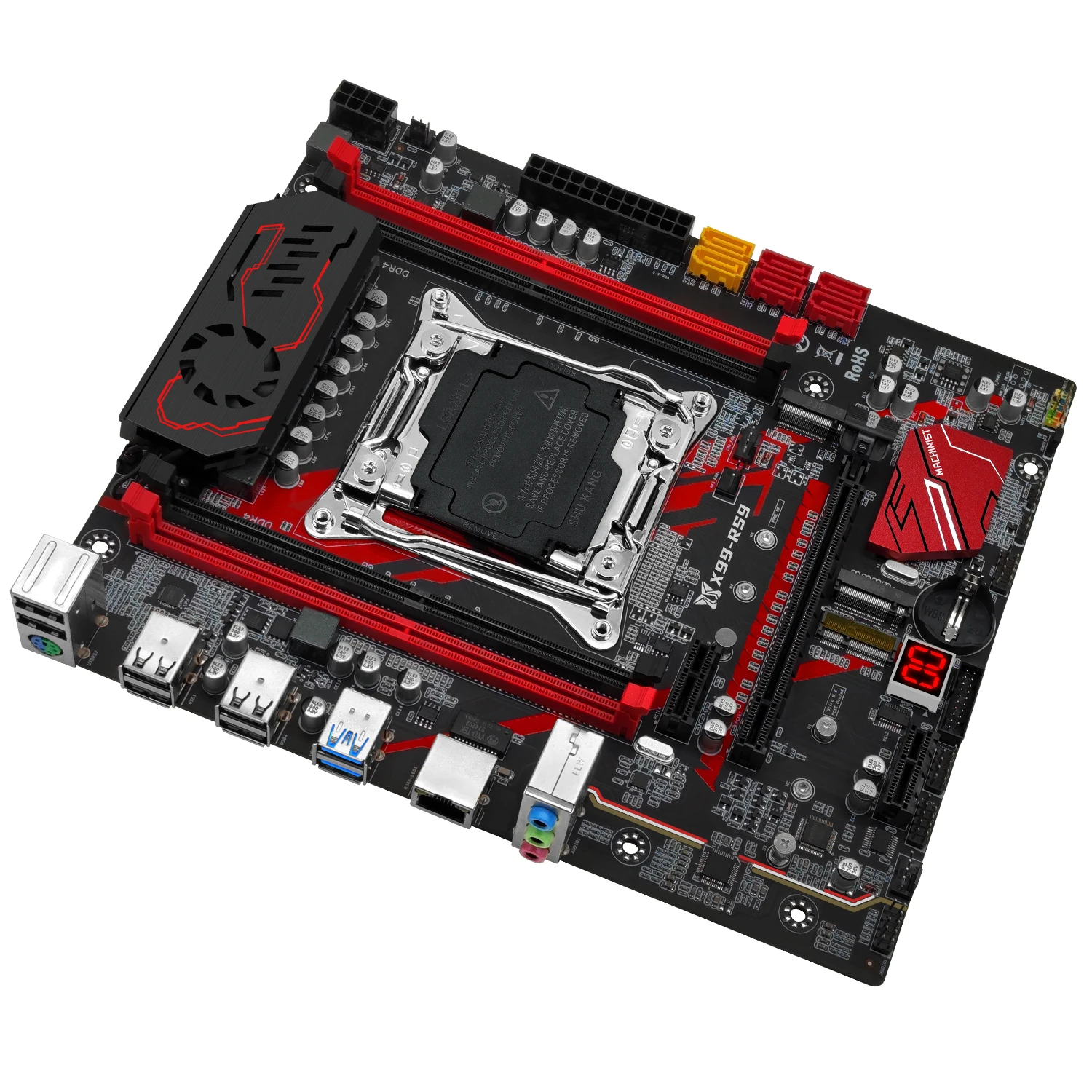 Imagem -02 - Conjunto de Motherboard Kit Xeon Cpu e5 2670 v3 32gb 2x16g Ram Ddr4 Ecc Suporte de Memória Nvme M.2 Lga 20113 M-atx Machinist-rs9 X99