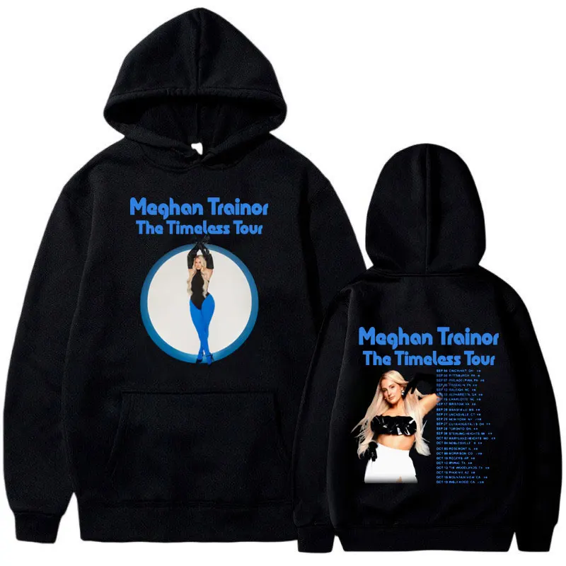 

Singer Meghan Trainor The Timeless Tour 2024 Print Hoodie men Vintage Fashion High Quality oversized Sweatshirt trend streetwear