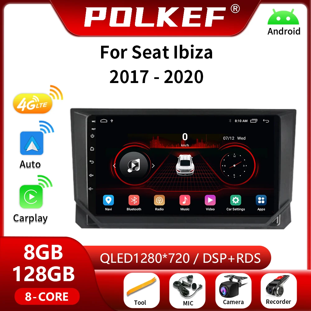 

2 Din Android Auto Car Radio for Seat Ibiza 2017 2018 2019 2020 Car Multimedia Video Player Navigation GPS 4G Carplay 2din DVD