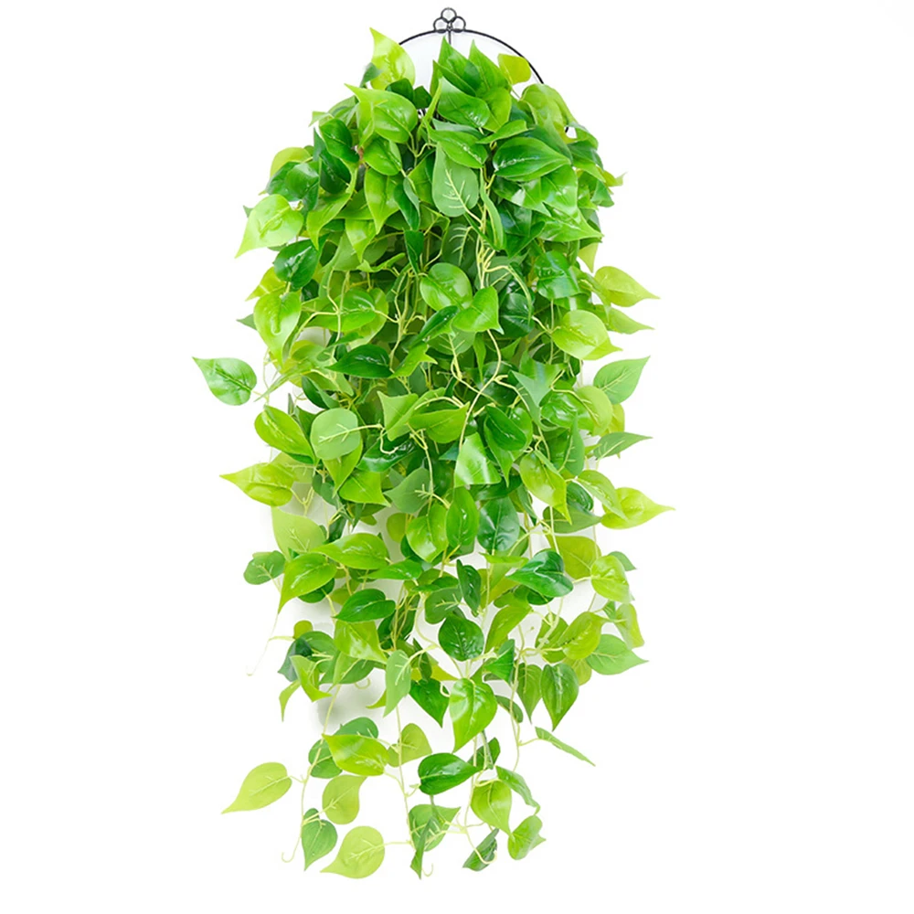 Artificial Plant Vines Wall Hanging Rattan Leaves Branches Outdoor Garden Home Decoration Plastic Fake Silk Leaf Green Plant Ivy