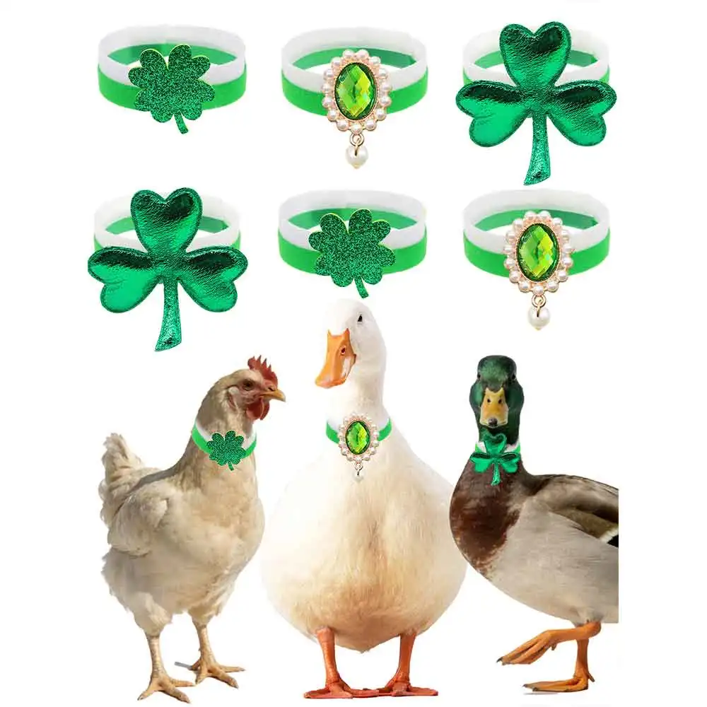 1 accesorio para aves de corral del Día de San Patricio para prevenir el gallo de gallinas, patos y gansos. Artículos Ajustables para Mascotas