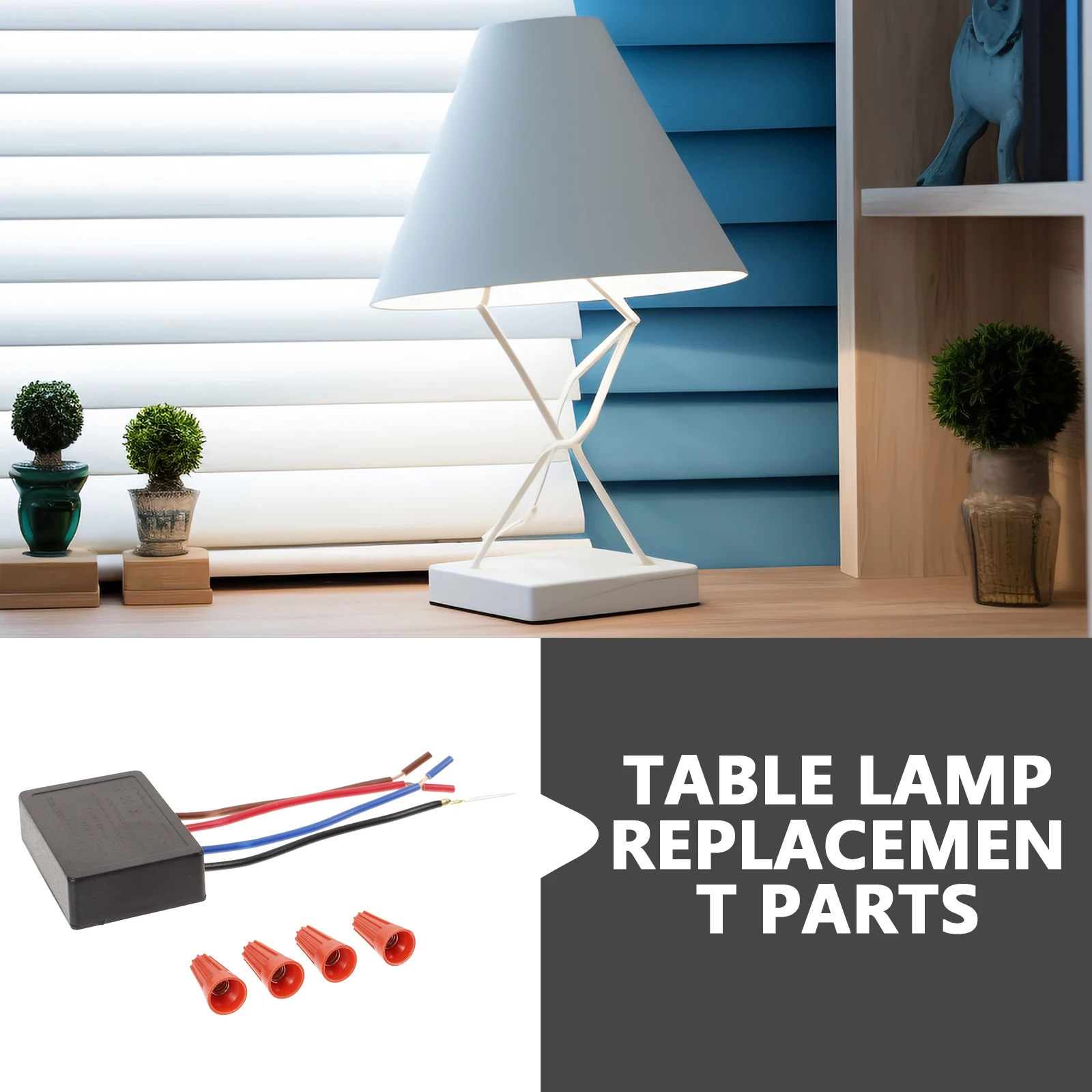 

Touch Sensor Dimmer Switch 4-Level for Desk Lamp - Plastic Replacement Light Switch Module, Modern Design for Bedside Lamp