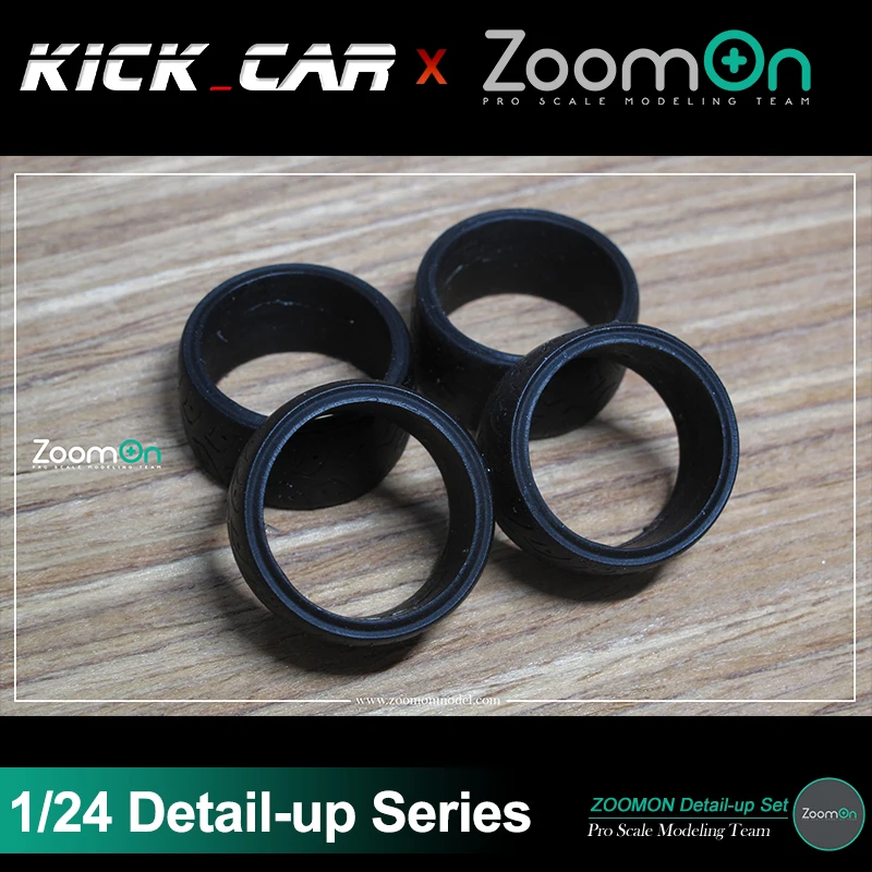 ZoomOn ZR009 18 - 20 Tyre Set Detail-up Modified Parts For Assembled Model Hobbyist Gift for Professional Adults