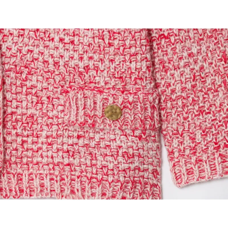 Knit Cardigan Sweater Sweaters Pink Pretty Women's Winter Knitting Short Sleeve Shoujo Girl Style 2025 Long Knitwear Red