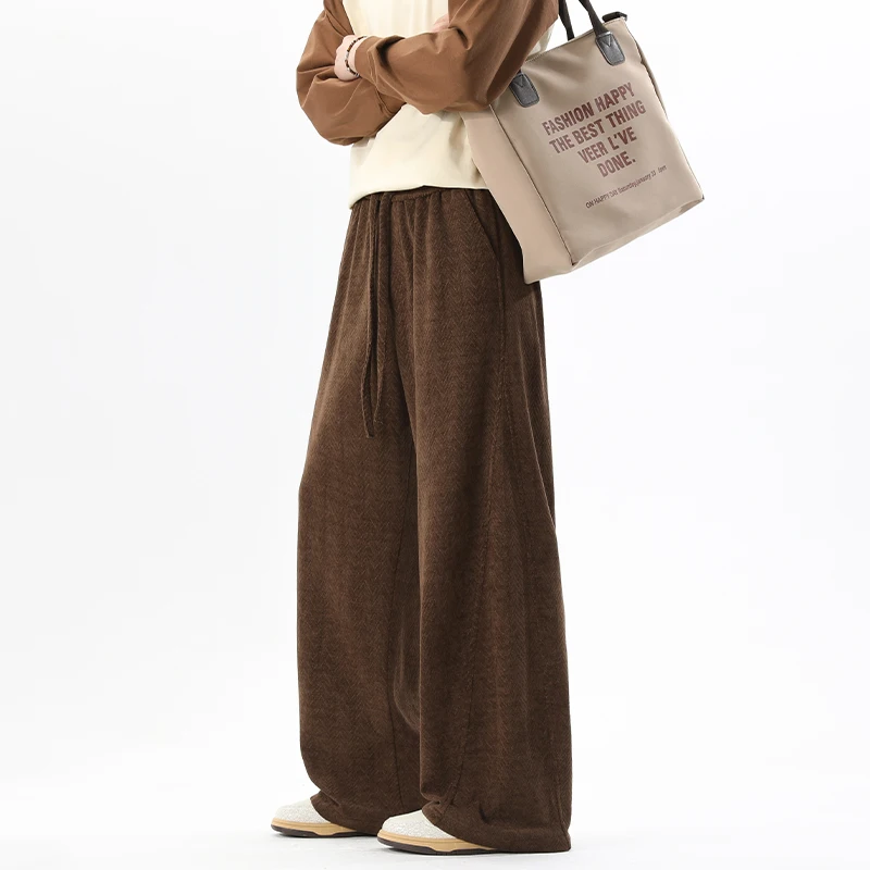 

Мужские стильные брюки в уличном стиле: модные всесезонные брюки свободного кроя, легкие, с четким силуэтом, для повседневной носки