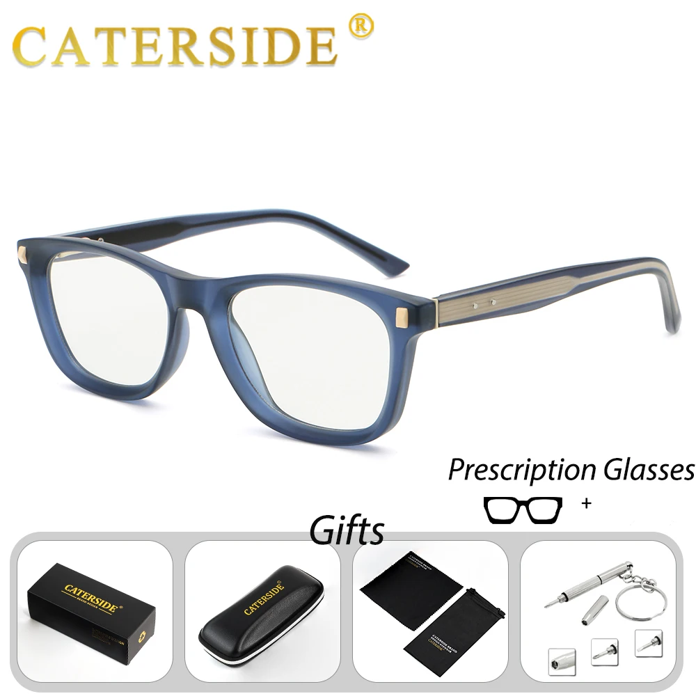 CATERSIDE Men Optical Prescription Glasses 1.56 Refractive Index Anti Blue Light Prescription Glasses for Women Reading Glasses