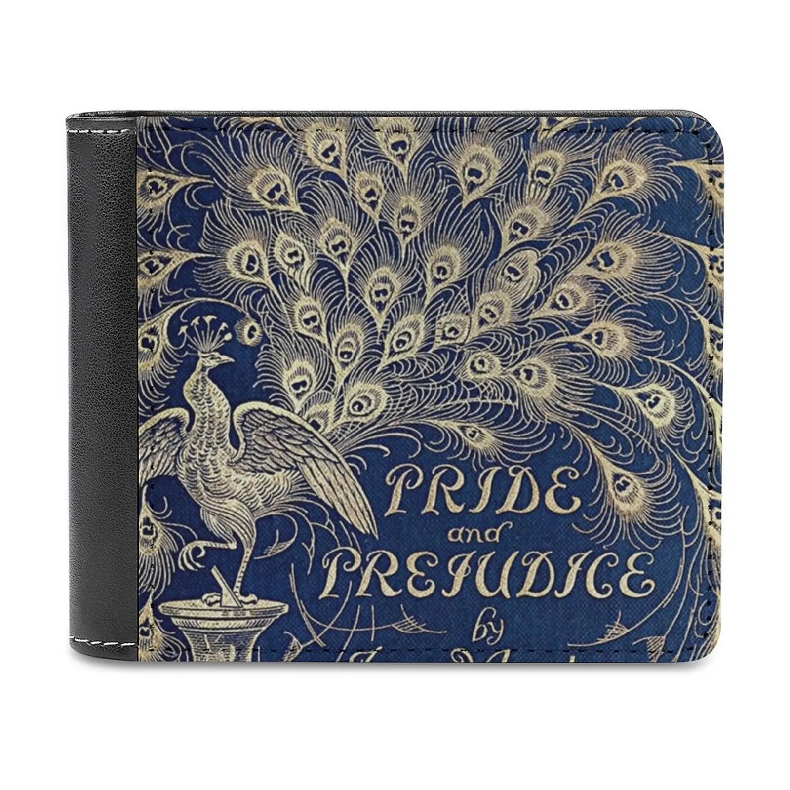 Pride And Prejudice Peacock Edition Book Cover Leather Wallet Men's Wallet Diy Personalized Purse Father's Day Gift Jane Austen