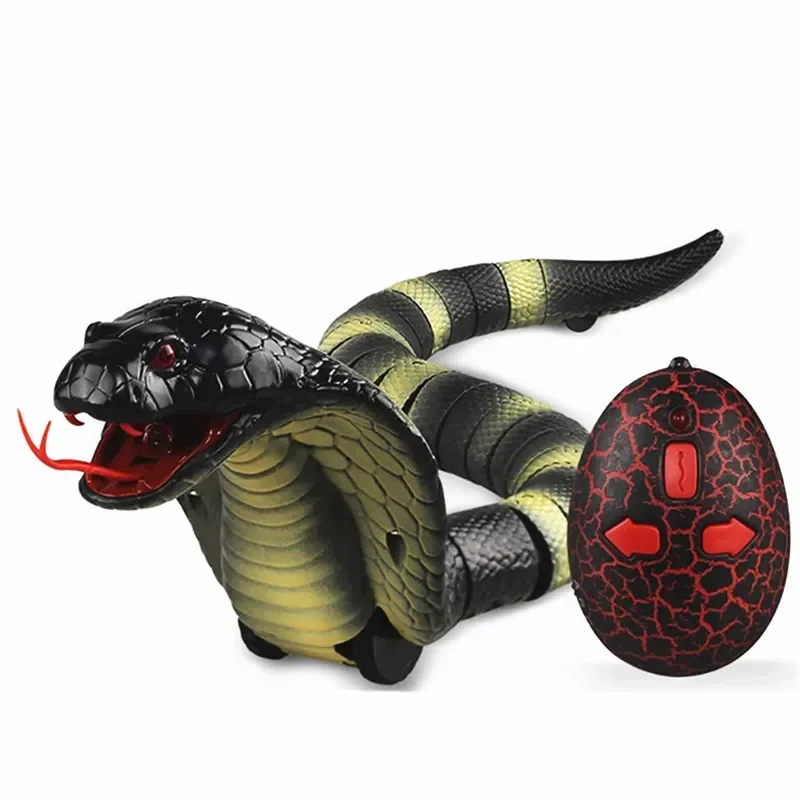 RC Snake Realistic Snake Toys Infrared Receiver Electric Simulated Animal Cobra Viper Toy Joke Trick Mischief For Kids Halloween