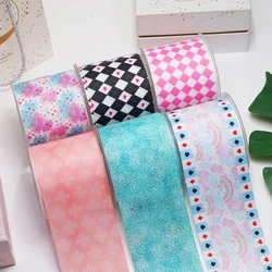 DIY Cartoon Printed Grosgrain Ribbon For Craft Supplies Sewing Accessories 5 Yards. 55055