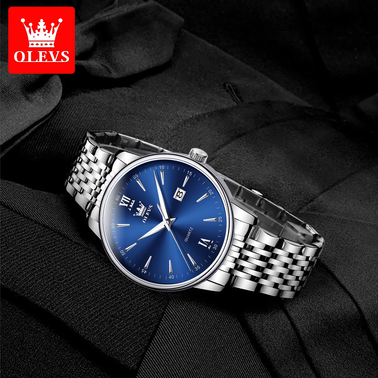 OLEVS Top Brand Classic Men\'s Quartz Watches Fashion Business Watch for Men High Quality Casual Stainless Steel Wrist Watch Men