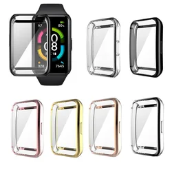 TPU Case Screen Protector Glass for Huawei Band 7 / Band 6 Pro Full Protective Shell Film For Huawei Honor Band 6  Protective