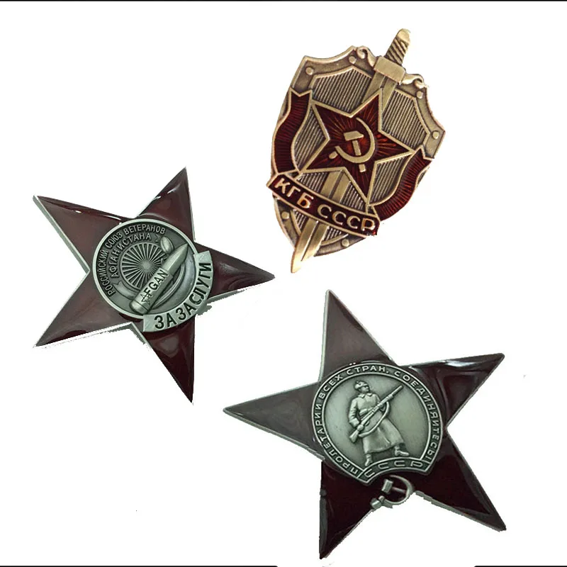 Médaille Russe Étoile Rouge WWII – Réplique URSS, Décoration Militaire Soviétique