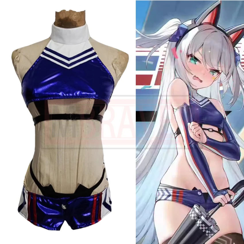 

Game Azur Lane Hammann II Racing Suit Cosplay Halloween USS Hammann Costume Christmas Party Uniform Custom Made Any Size