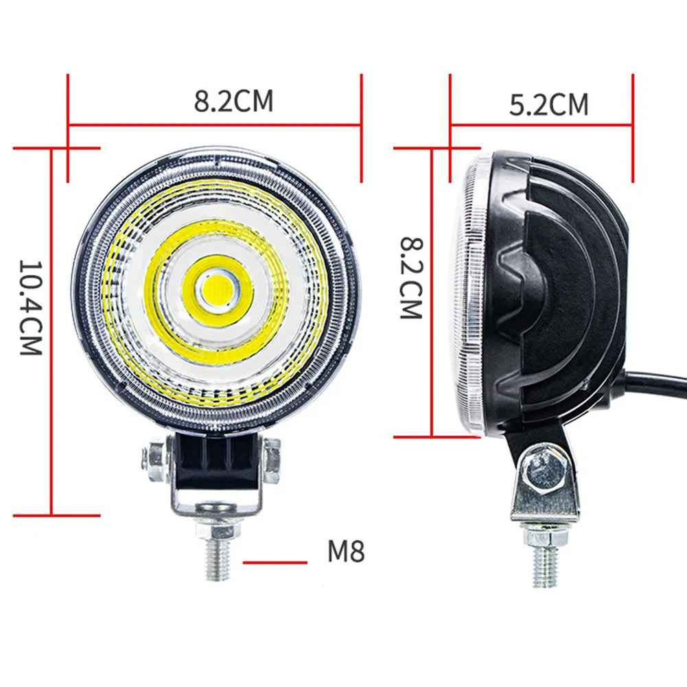 24/12V Universal LED Fog Light Reversing Lamp Round Spotlight Super Bright Work Auxiliary Light Waterproof For Trucks Motorcycle