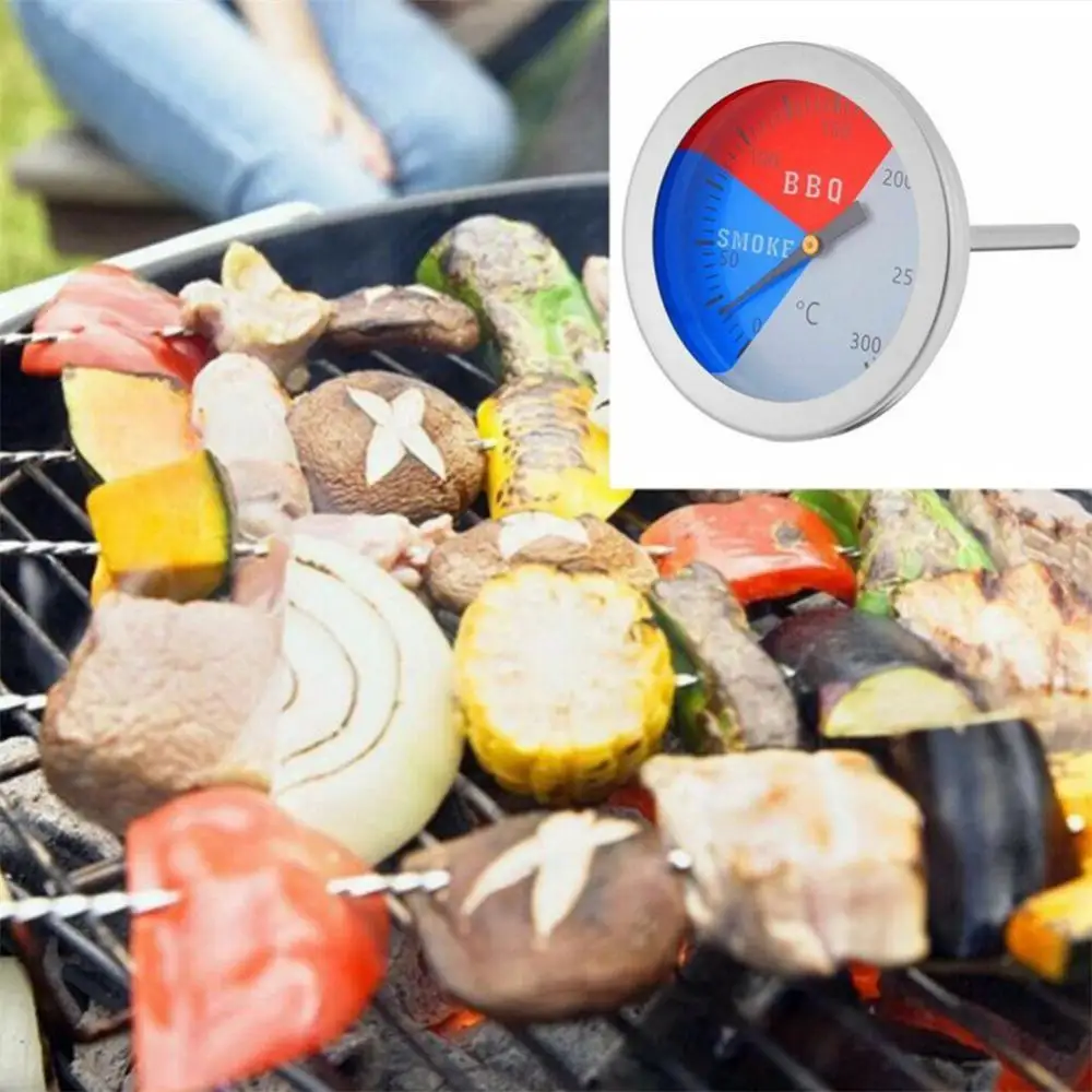 Temperature Gauge Steel Barbecue Bbq Smoke Grill Oven Newest Hot Wholesale Outdoor Camp Tool Thermometer 300 Degrees 2023