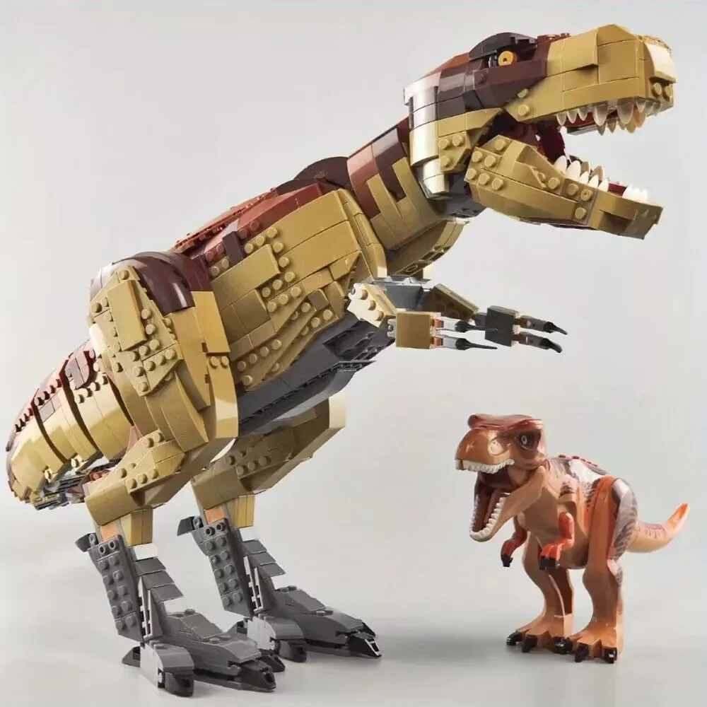 Em estoque dinossauros T. rex moc bloco de construção modelo jurassic park world brinquedo presentes de aniversário natal 3120 peças 75936