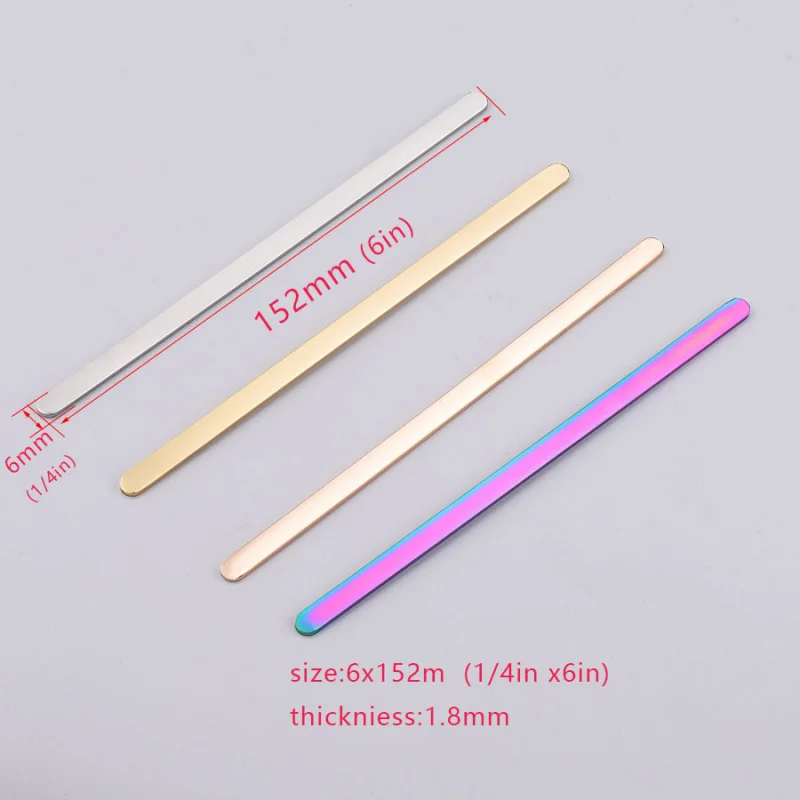 10pcs In Stock Mirror Stainless Steel Long BraceletDIYGeometryCWord Stainless Steel Open-Ended Bracelet Strip Wholesale - Image 2