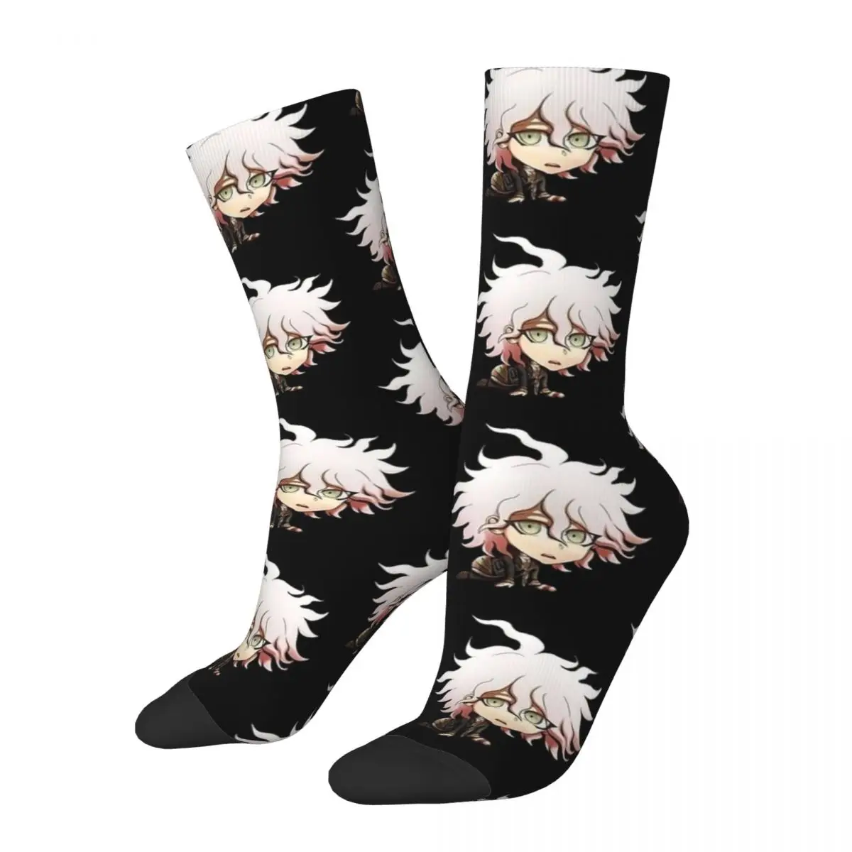 Dangan Ronpa Komaeda Stockings Men Danganronpa Socks High Quality Novelty Socks Winter Running Sports Non Slip Socks Gift