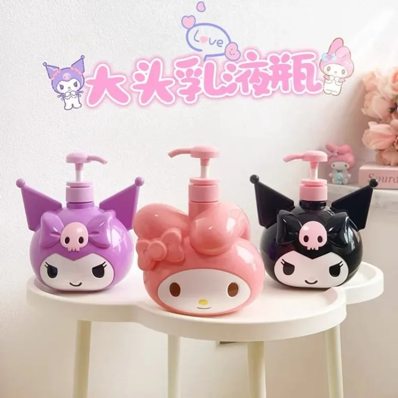 

Kawaii Sanrio Anime Cartoon Refill Bottle Kuromi My Melody Conditioner Bottle Dispenser Refillable Liquid Soap Container Gift